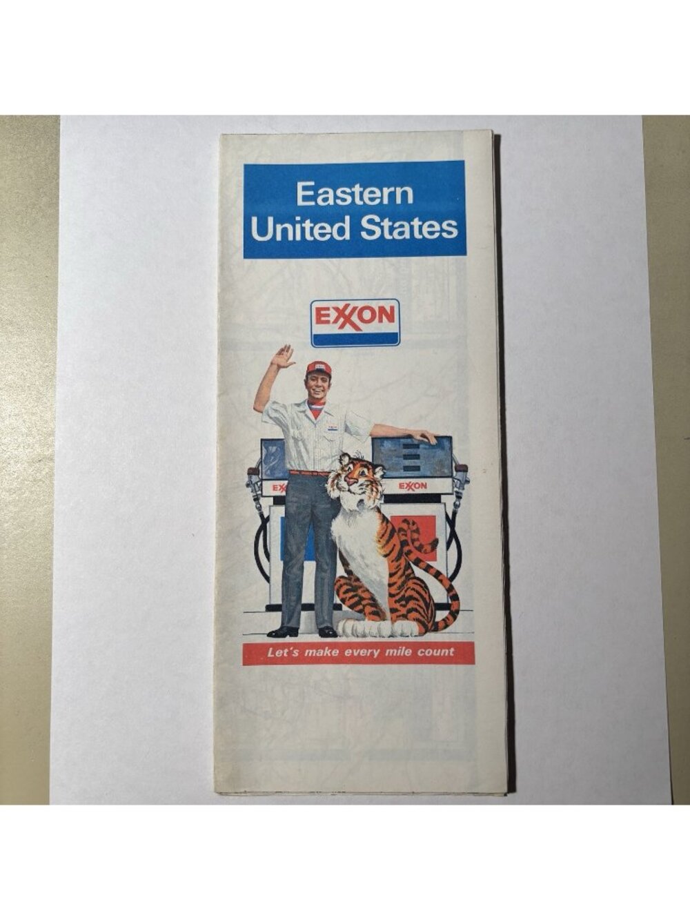 Vintage Exxon Oil Gas Eastern United States Travel Tourism Road Map 1981